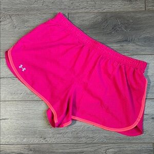 Under Armour Pink Athletic Shorts Lightweight Relaxed Fit Size M